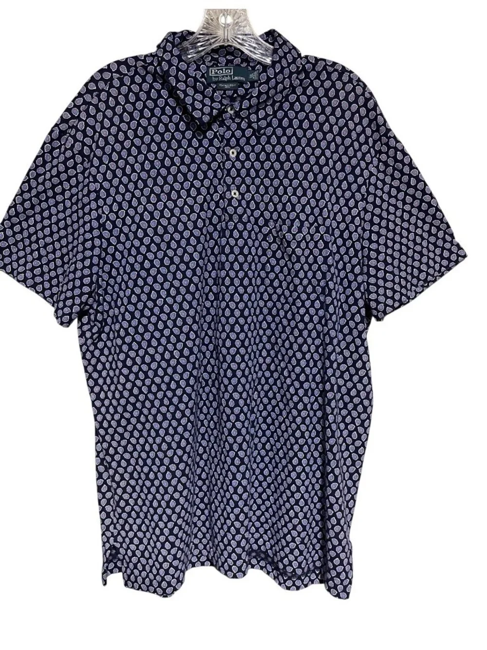 Polo By Ralph Lauren Mens XL Featherweight Mesh Short Sleeve Polo Shirt Blue